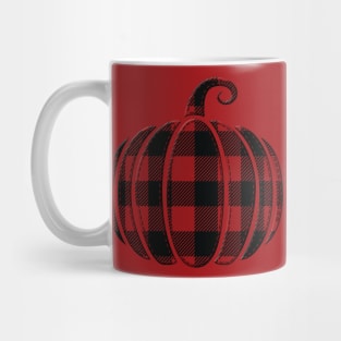 Buffalo Plaid Pumpkin Mug